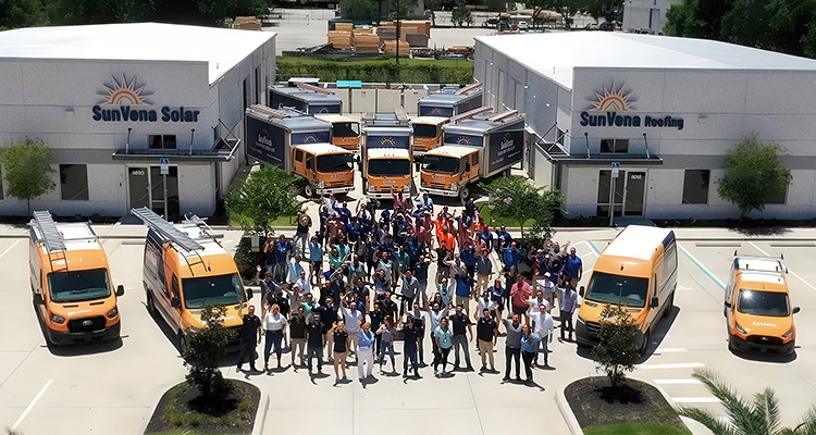 the team and fleet of SunVena Solar and SunVena Roofing.