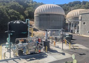 a liquid organic waste receiving and biogas treatment facility