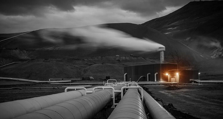 a geothermal energy pipeline and power station