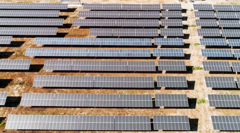 Solar panels representing growing US solar generation and electricity demand in 2026