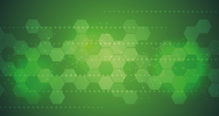 an abstract green digital background