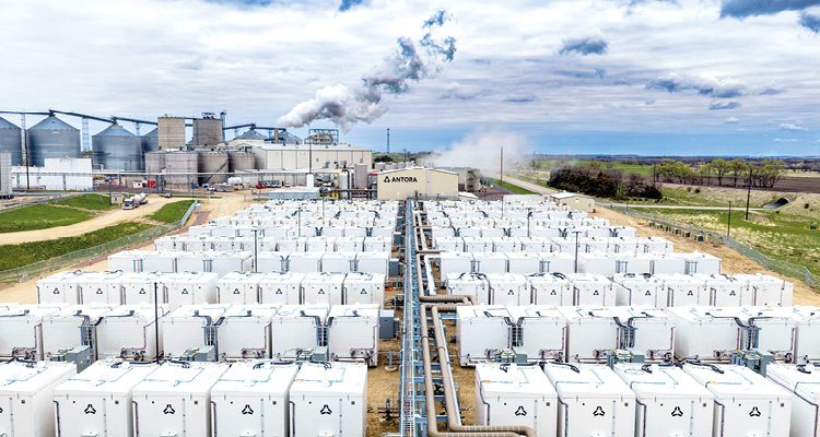 the 5 gigawatt-hour thermal battery facility built by Antora Energy at a POET biofuel plant in Big Stone City, South Dakota